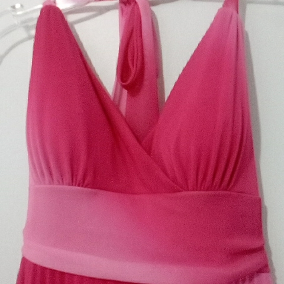 Ruby Rox pink pleated halter mini dress - Picture 3 of 5